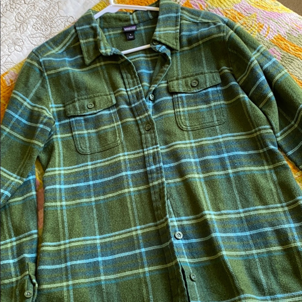 (2) Patagonia plaid shirts